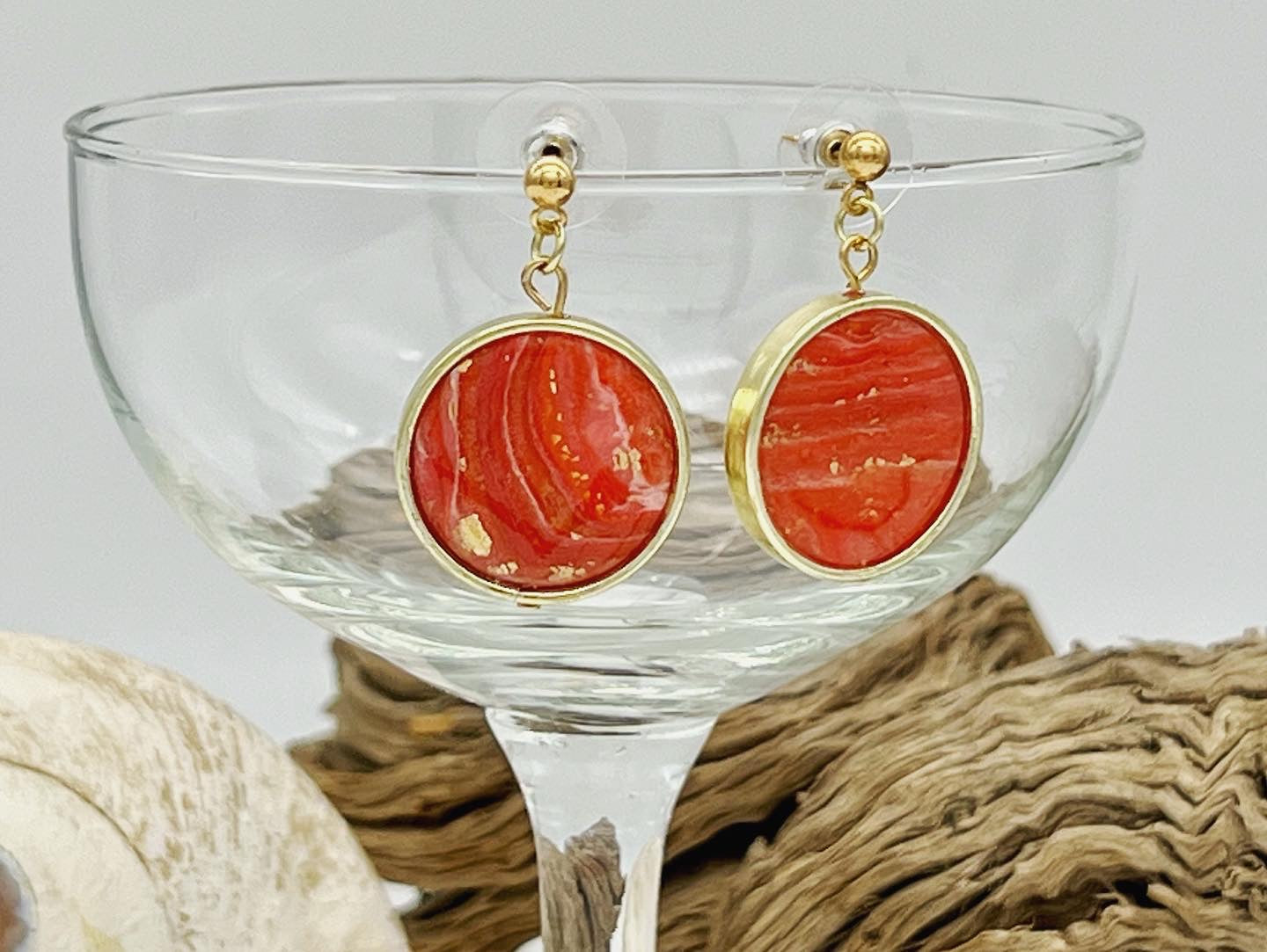 Coralline Earrings - round