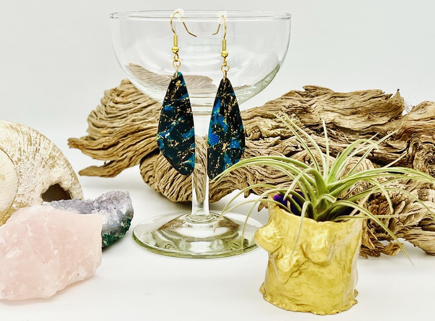 Esmeralda Earrings - asymmetrical drop